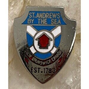 Vintage St Andrews By The Sea New Brunswick CA Enamel‎ State Pin Travel Souvenir